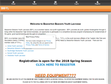 Tablet Screenshot of beavertonbeaverslacrosse.com